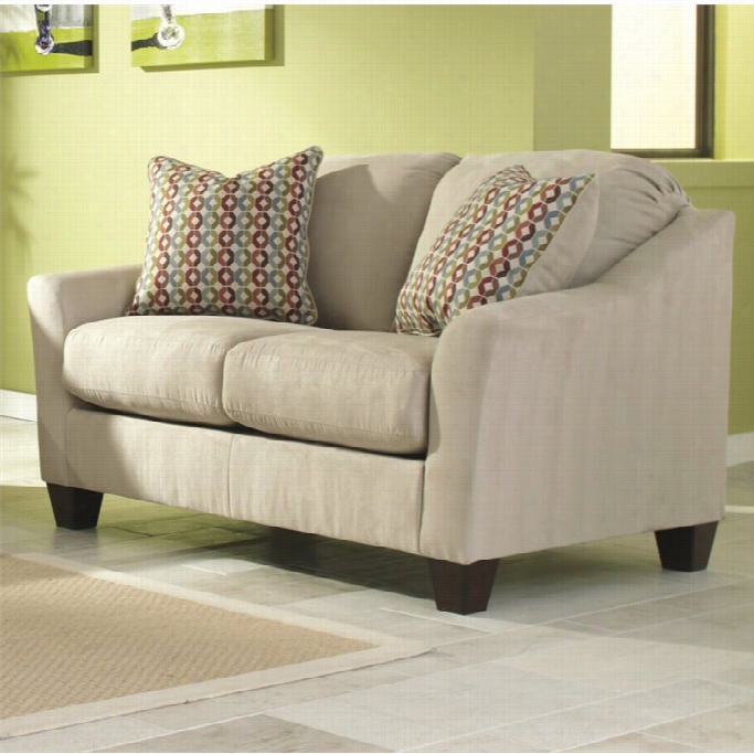 Ashley Hannin Fabric Loveseat In Stone