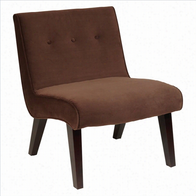 Avenue Six Curves Tufted Valencia Chair In Brown