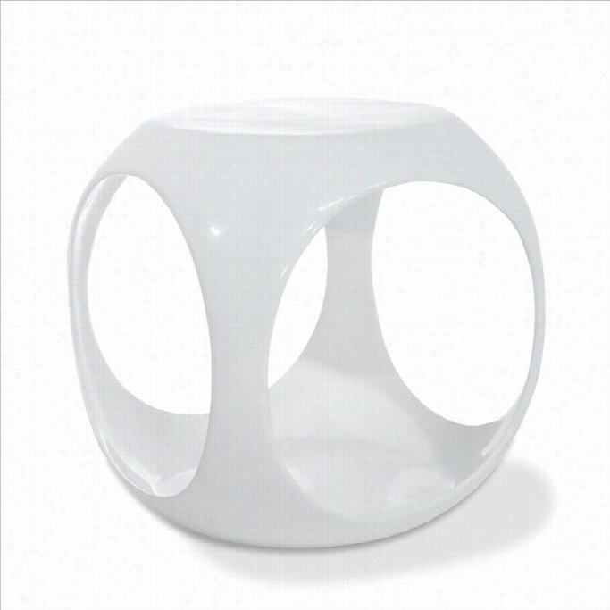 Avenue Six Slick Cube Modern Occasional Table In White