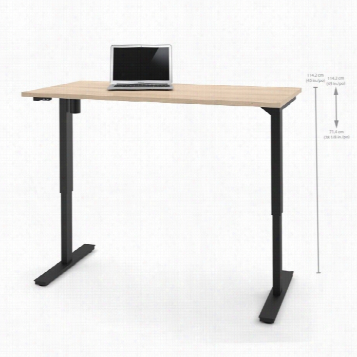 Bestar 30 X 60 Power Adjustable Stadning Desk Innorthern Maple