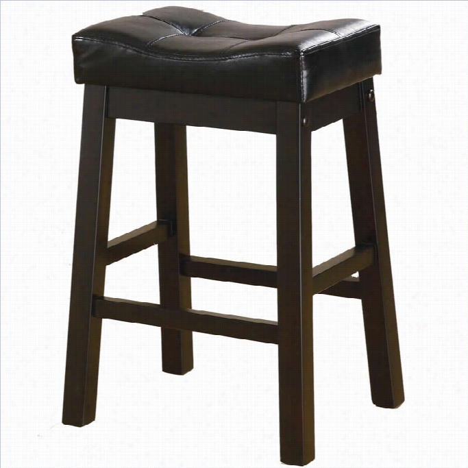 Coaaster Sofie Upholstered Seat Bar Stool In Balck-24 Height