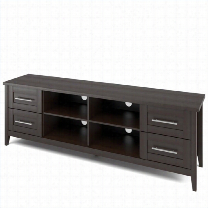 Corilving Ajckson Extra Wide Tv Bench In Espresso Finish