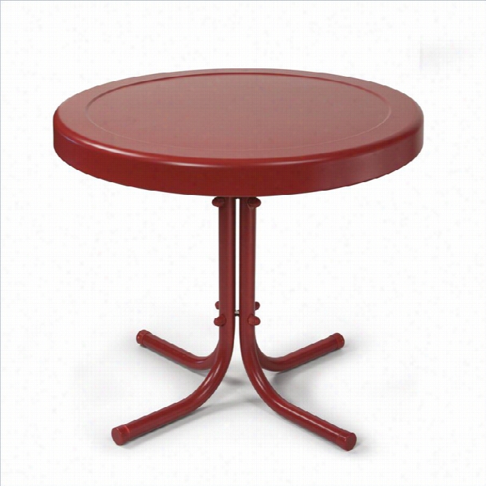 Crosley R Etro Metal Table In Coral Red