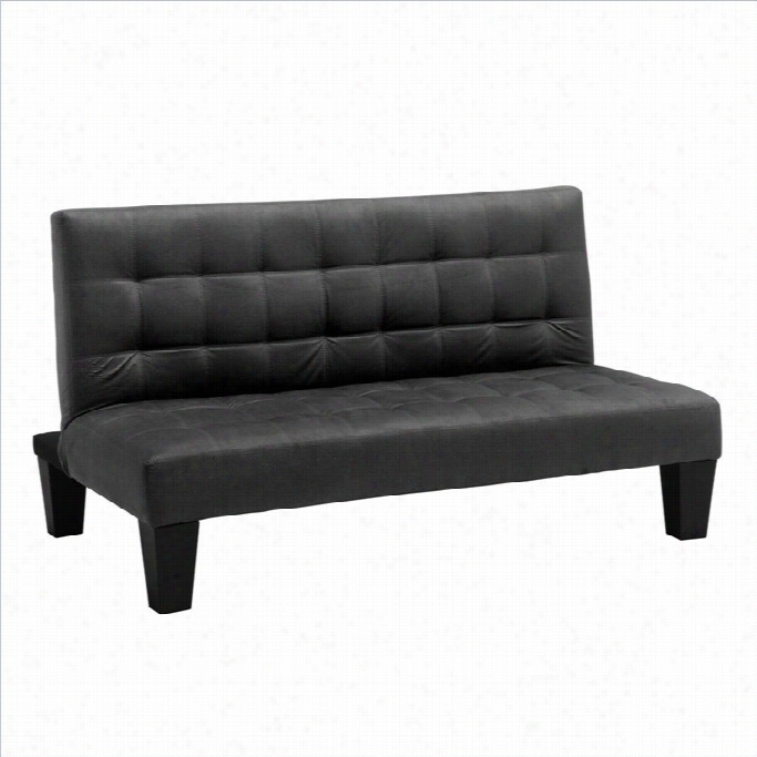 Dhp Ariana Microfiber Junior Convertible Sofa In Black