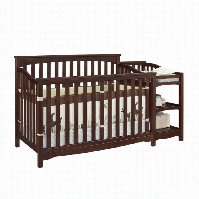 Dorel A Sia Baby Relax Bailey Crib And Changer Combo In Espresso