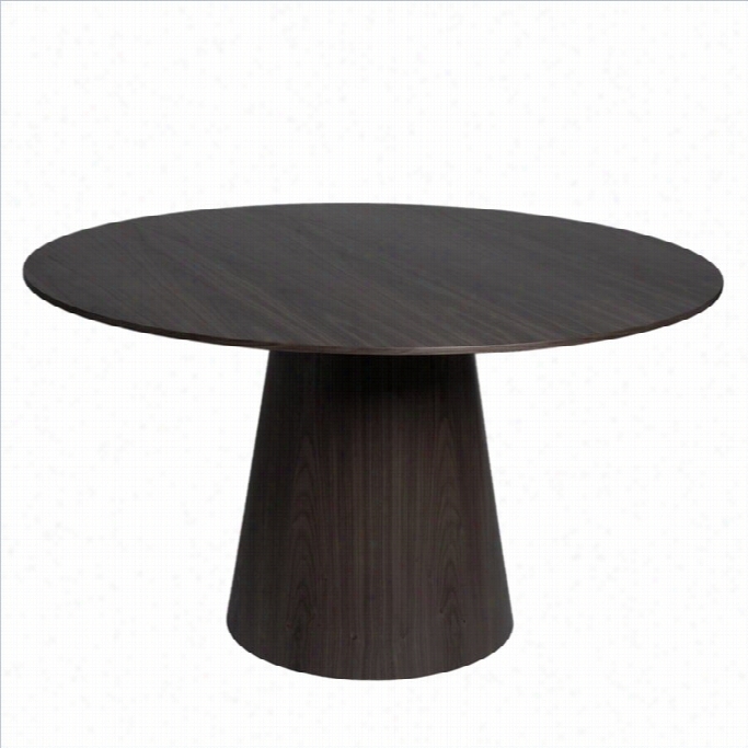 Eurostyle Wesley Round Pedestal Dining Table In Wenge