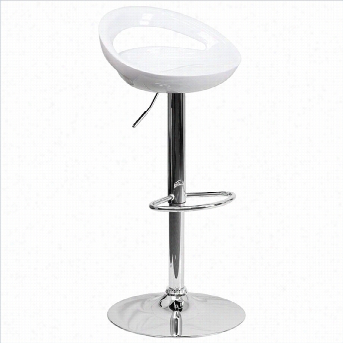 Flash Furniture 24 To 33 Stylish Adjustable Bar Stoo In White