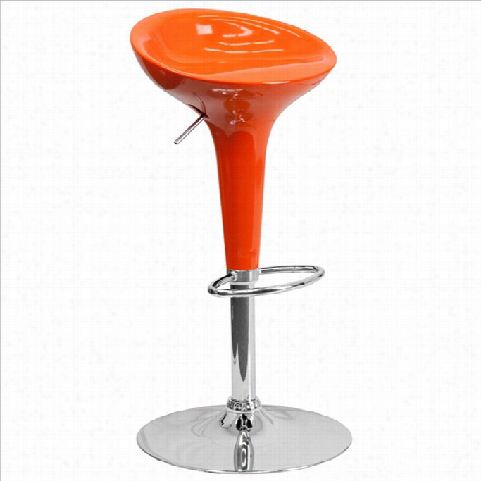 Flash Movables Adjustable Bar Stoo Lin Glossy Orangge