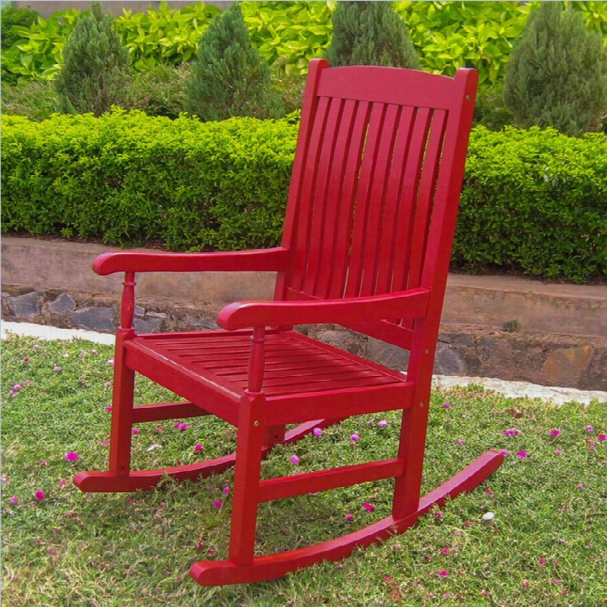 International Caarava Highland Patio Rocking Chair In Red