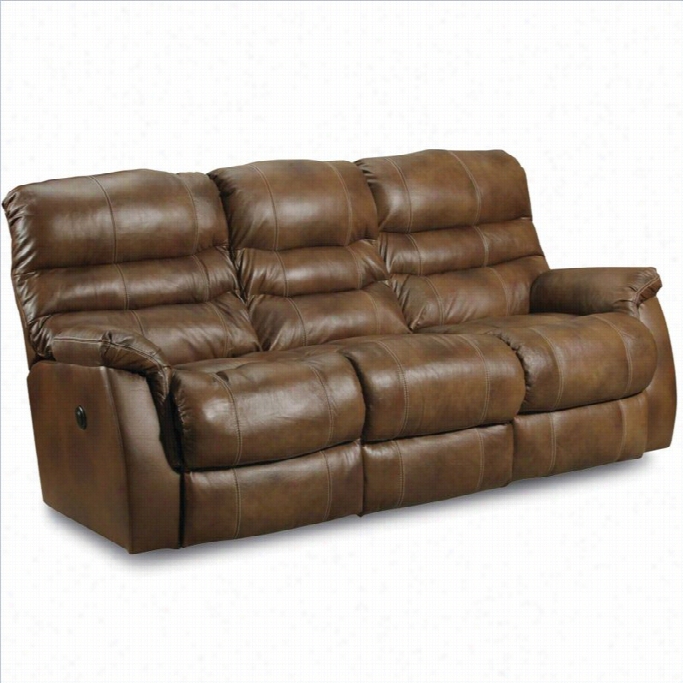 Lane Furniture Garrett Power Double Reclining Sofa In Saddle