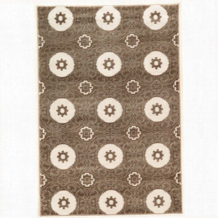 Linon Prisma Karma 2' X 3' Rug In Dark Brown