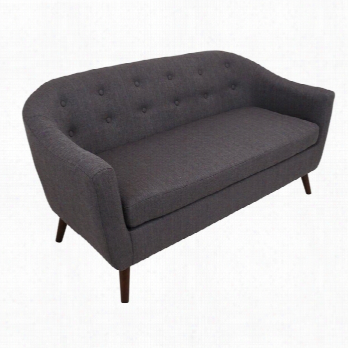 Lumisource Rockqell Lloveseat In Charrcoal Gray