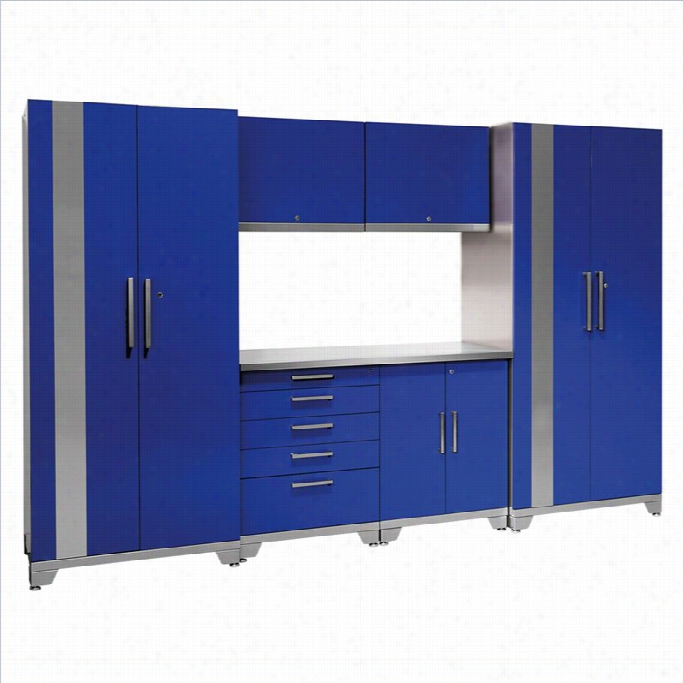 Neewage Performance Plus Series 7 Piece Garage Storage Set In Blue