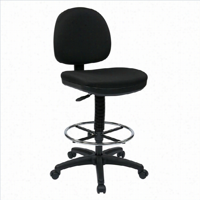 Office Star Dc Lumbar Support Drafting Chair-ebony