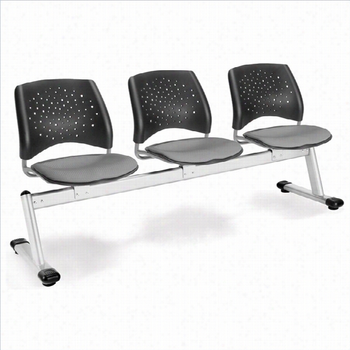 Ofm Star 3 Beam Seating With Seats In Putty