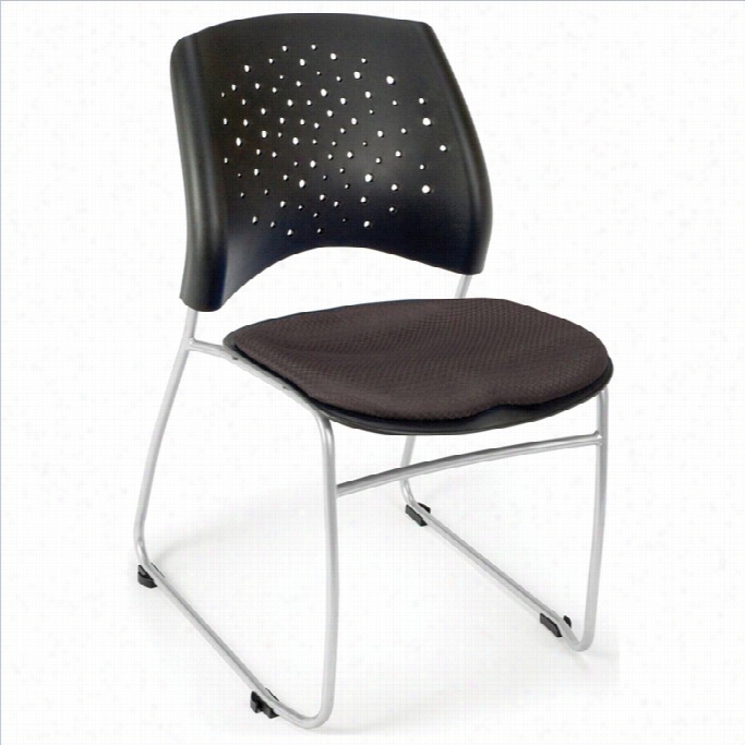 Ofm Star Stack Stacking Chair In Slate Gray