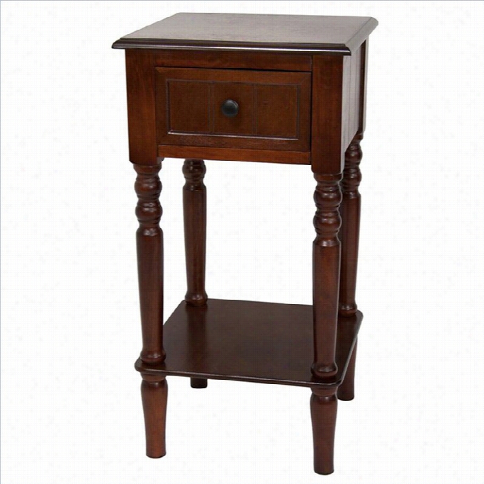Oriental Furniture 28 Cllassic Accent Table In Cherry