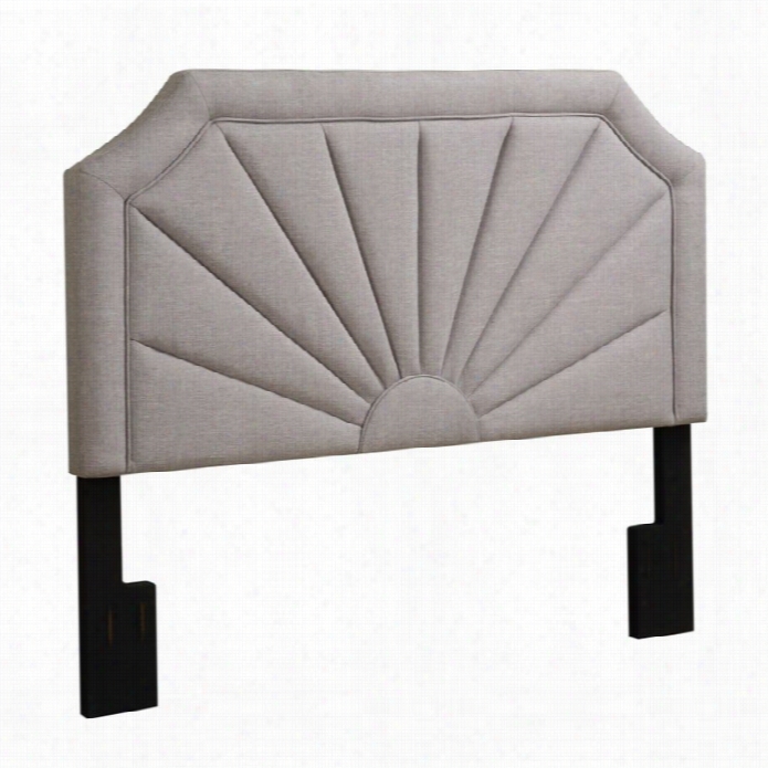 Pri Fabric Upholstered Fan Panel Headboard In Hayden Silver-queen