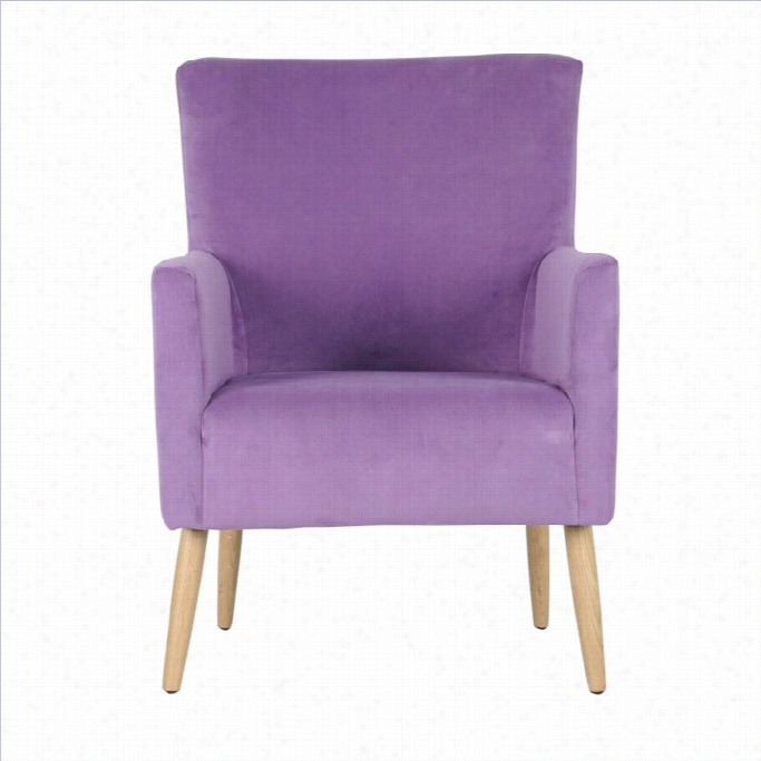 Safavieh Darryl Fabric Club Arm Chair In Purple