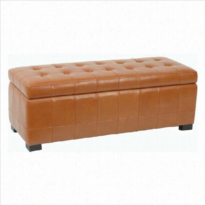 Safavieh Large Mahhattan Beec Hw Ood Storage Bench In Saddle