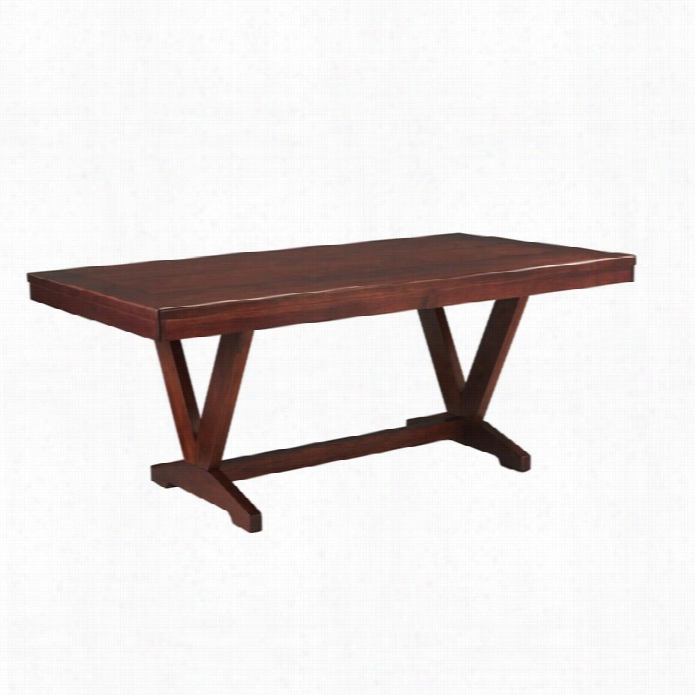 Somerton Sttudio Trestle Table In Mid T One Brown Mahogany