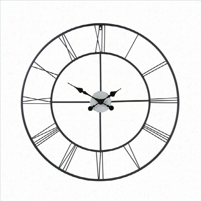 Southern Enterprises Centurian Decorative Wal Lclock In Painted Silver