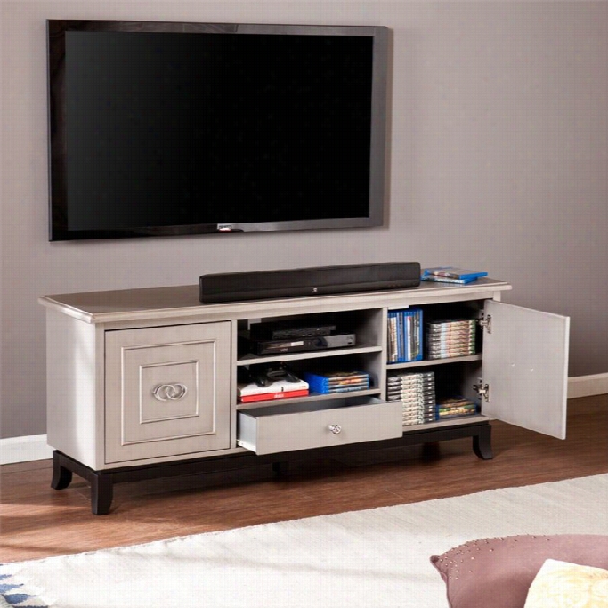 Southern Enterprises Orion 60 Tv Media Stand In Antique Gray