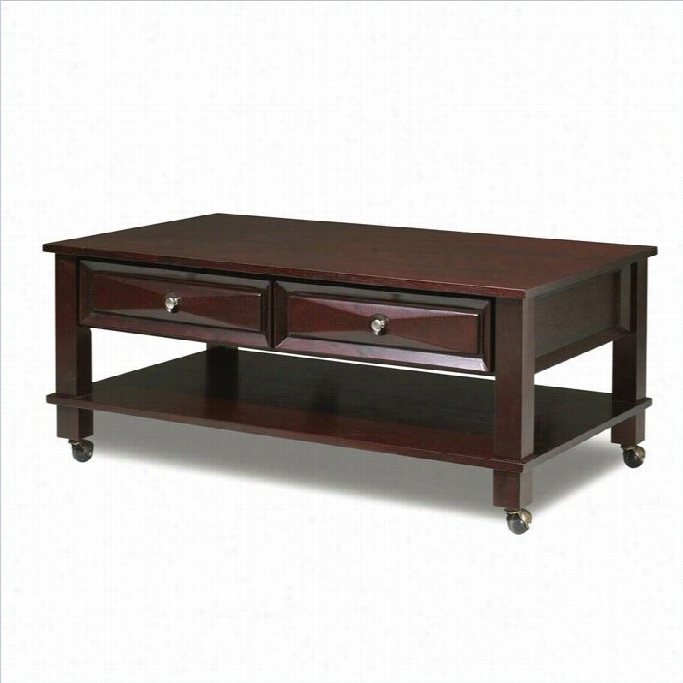 Steve Silver Company M Ason Cocktail Table With Caster S In Dark Cherry