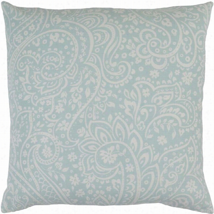 Surya Somer Set Down Fill 20 Square  Pillow In Sea Froth