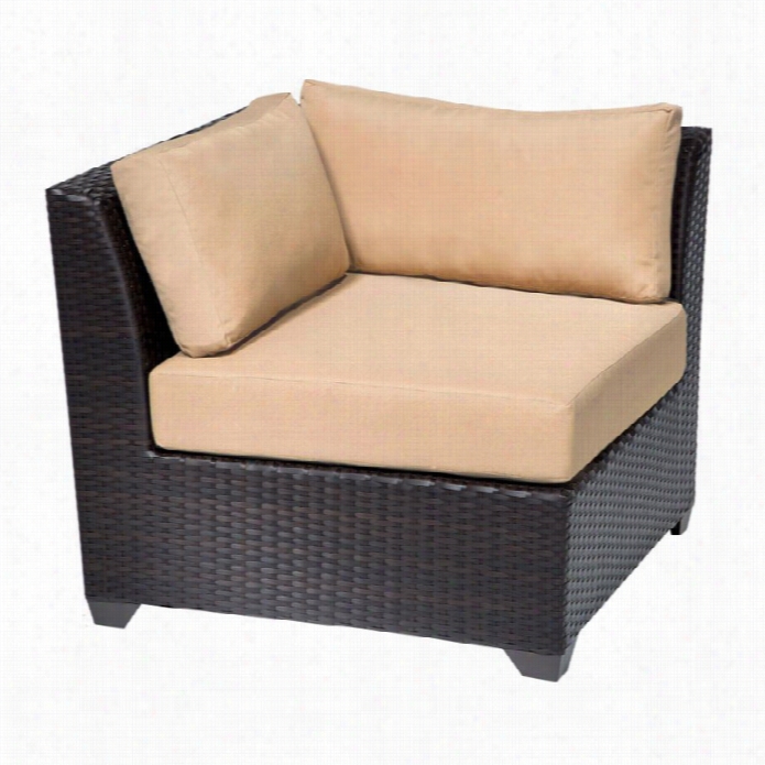 Tkc Barbados Outdoor Wicker Corner Chair In Sesame (set Of 2)