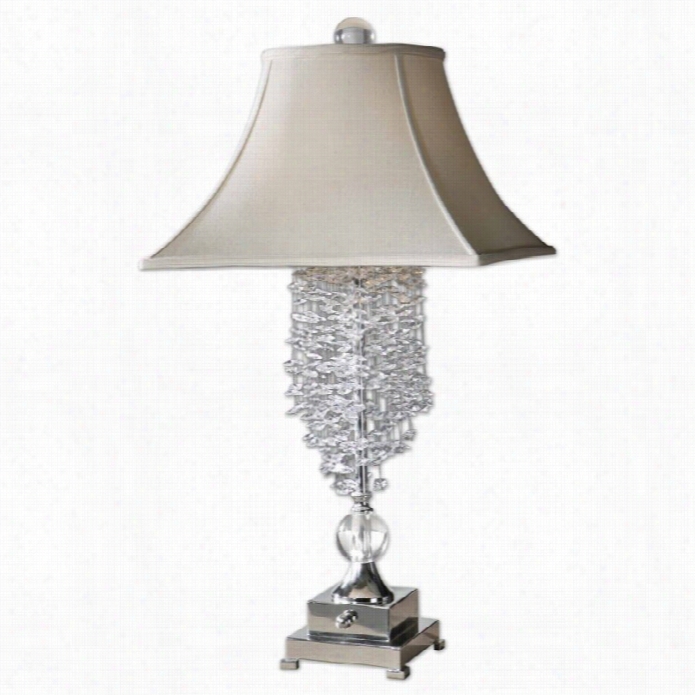 Utttemrost Fascination Ii Silver Plated Metal Acccented Table Lamp