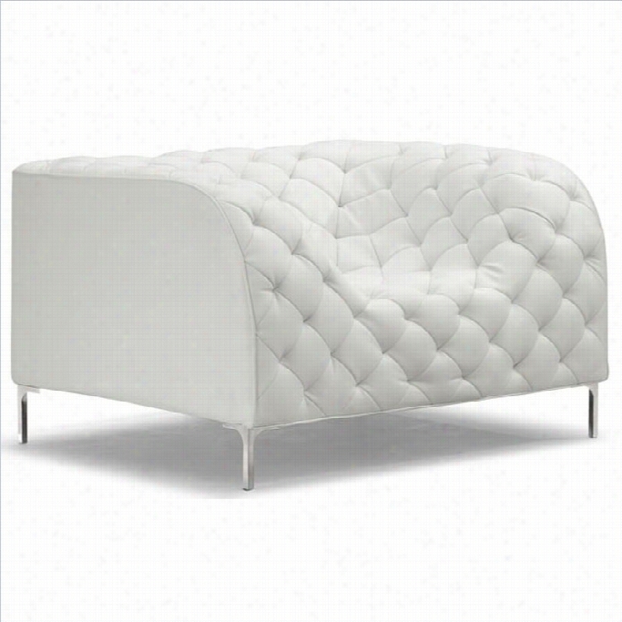 Zuo Providence Faux Leather Accent Chair In White