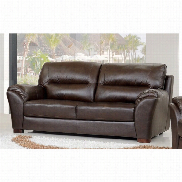 Abbyson Living Campton Leather Sofa In Espresso