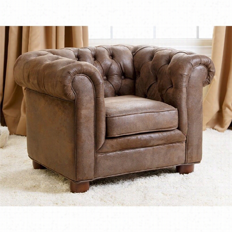 Abbyson Mode Of Life Rj Kids Mini Texture Chesterfield Club Chair In Brown