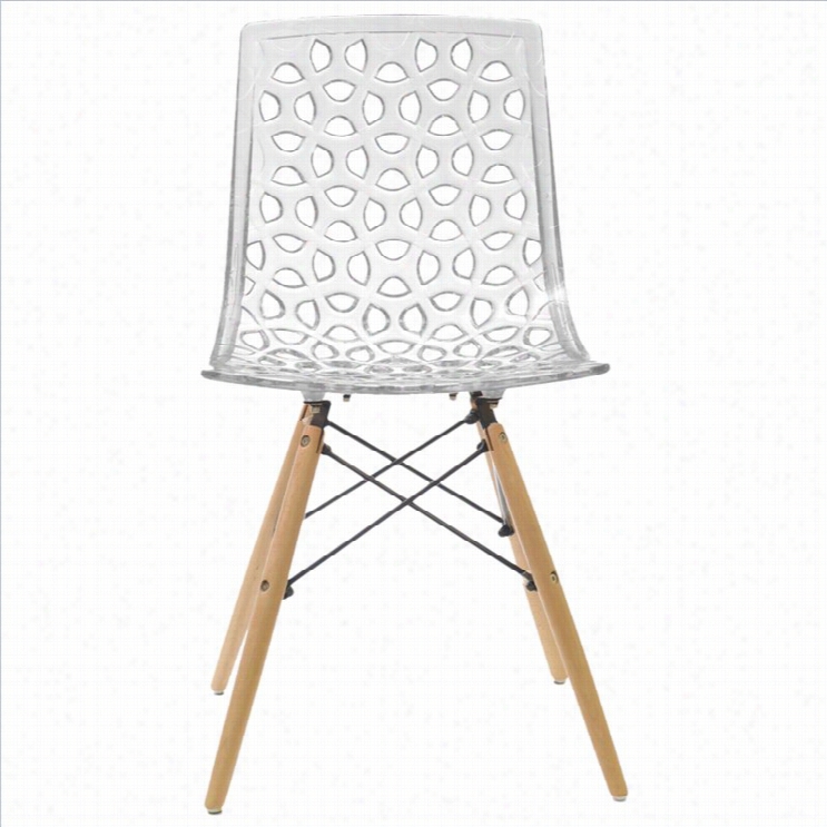 Aeon Furniture Sand Ra Dniing Chair In Apparent (set Of 2)