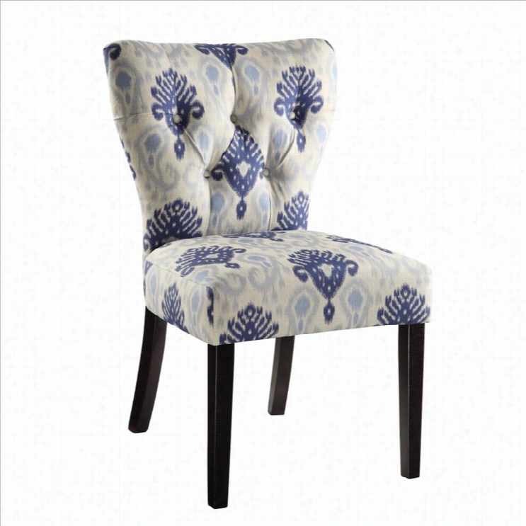 Avenue Six Andrew Dining Chair Iin Emdallion Ikat Blue