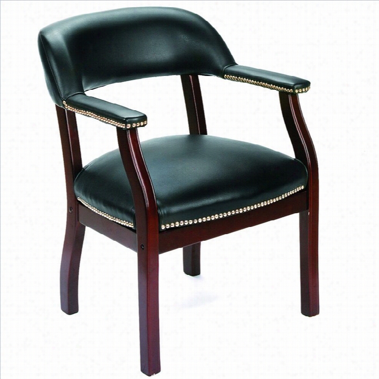 Boss Offiice Products Captain's Gues Chair With Arms-burgundy