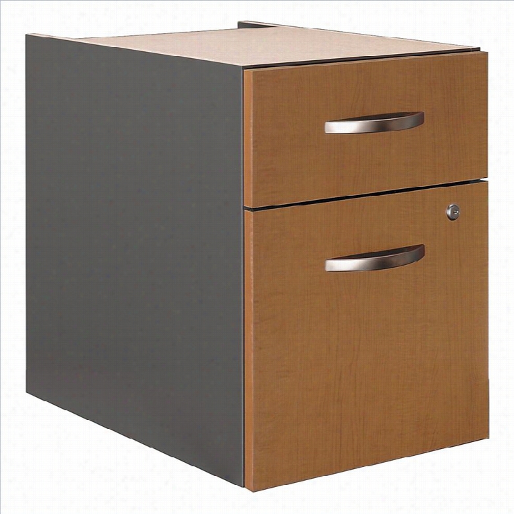 Bush Bbf Series C 2 Drawer 3/4 Pedestal In Natural Cherry