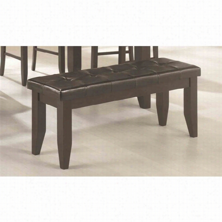 Coaste Page Contemporar Y Tufted Dining Bench In Black