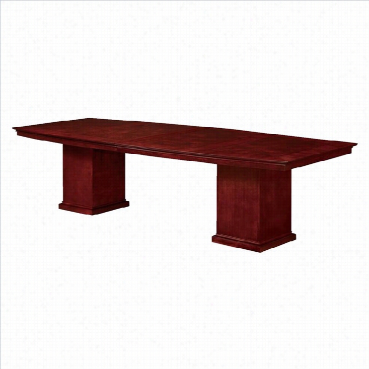 Dmi Del Injure 10' Boat Shape D Conference Table In Cherry