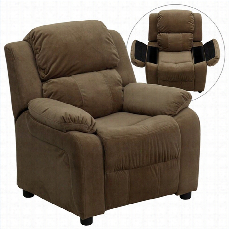 Flash Equipage Padded Kids Recliner In Brown