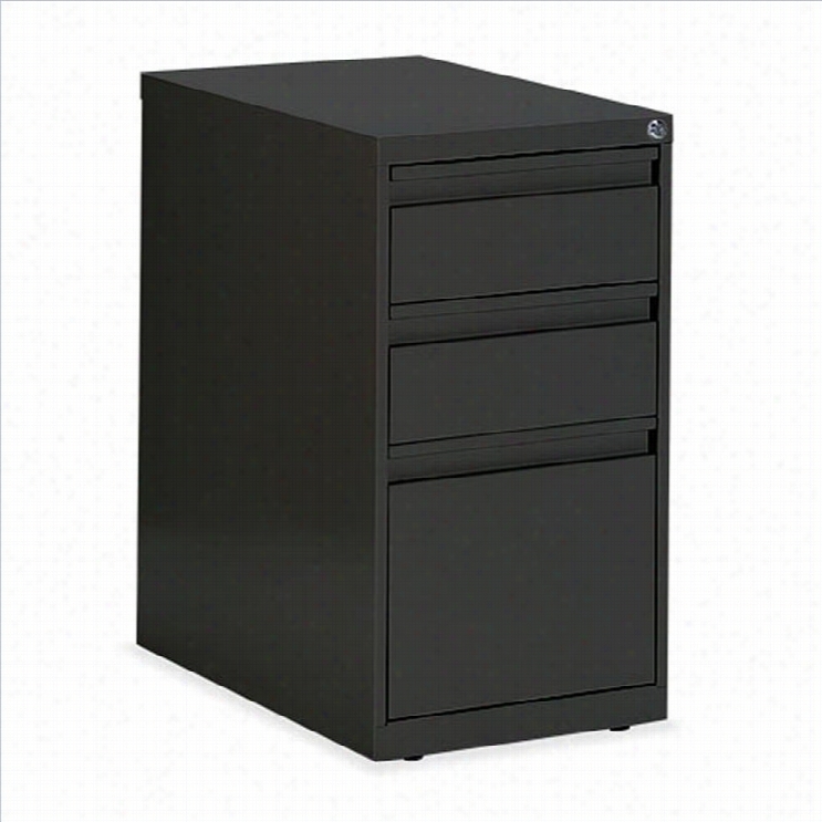 Global Office G Series 3 Draer Vertical Metal Rasp Cabinet-black