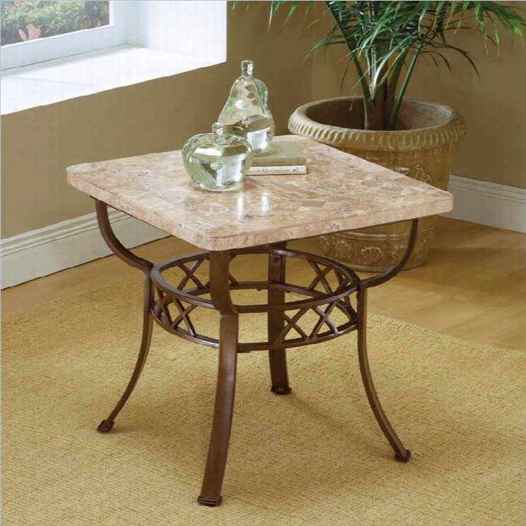 Hillsdale Brookside Stone Top End Table