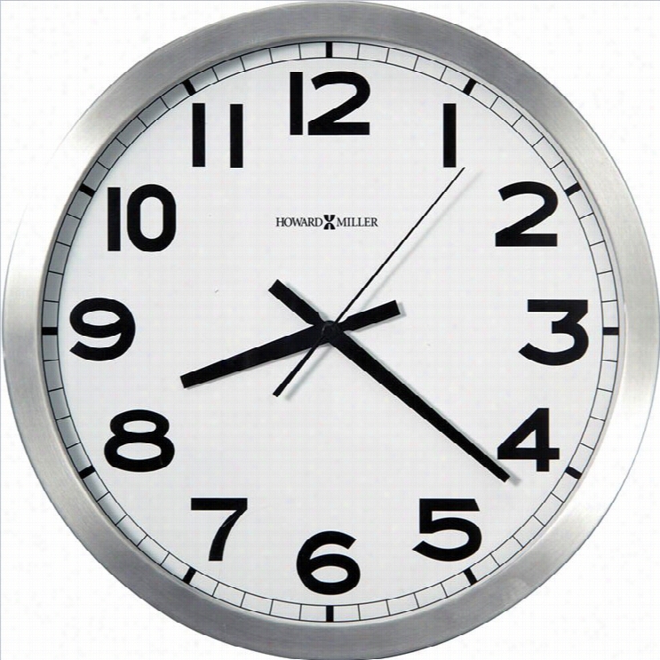 Howard Miller Spokane Wall Clock In Brushed Aluminum Finihs