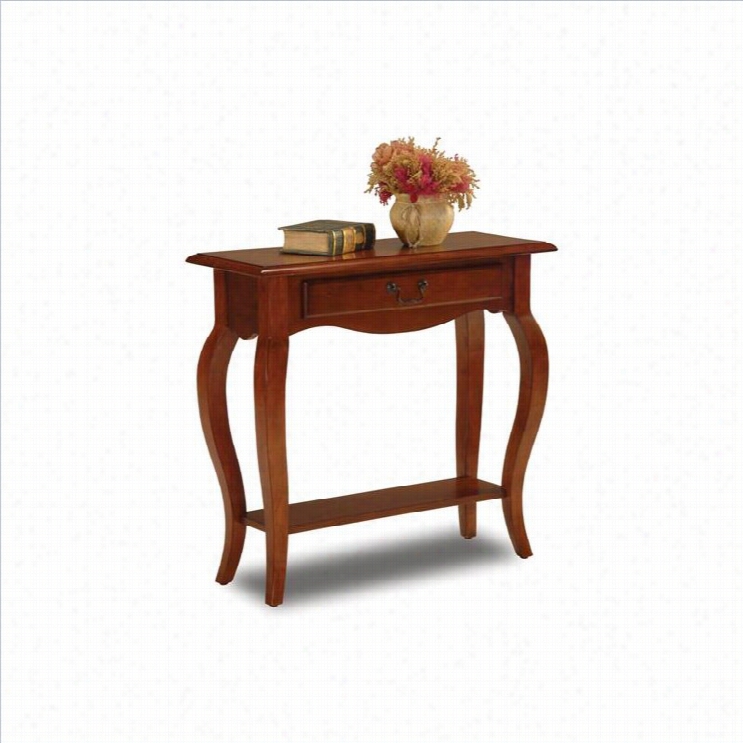 Leick Furniture  Rench Console Table In Brown Chery Finish