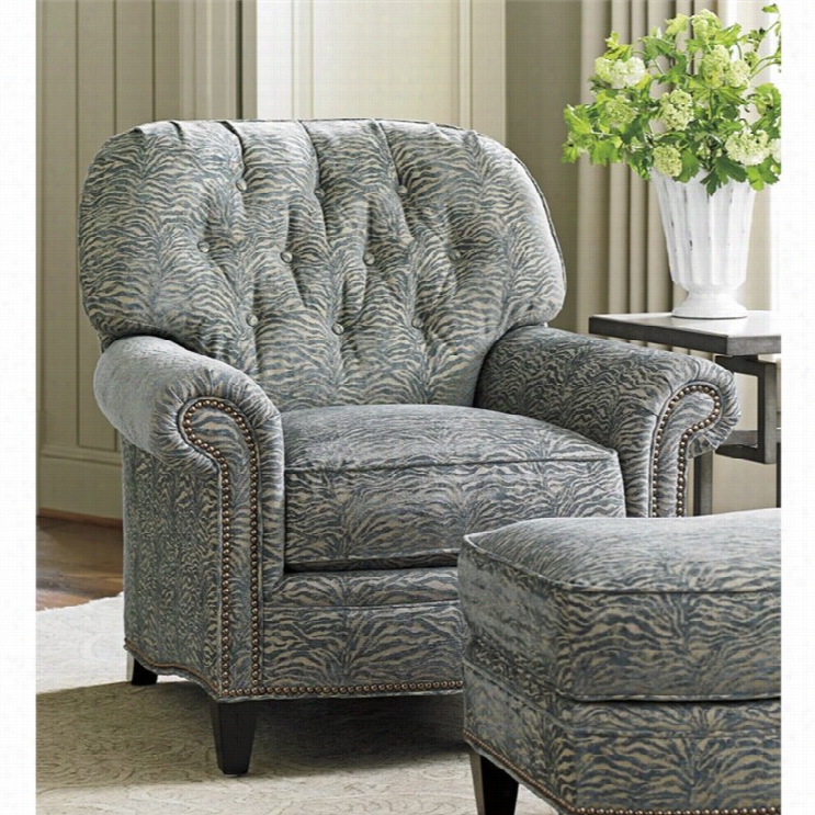 Lexington Oyster Bay Bayville Tufted Fabric Arm Chair In Millstone