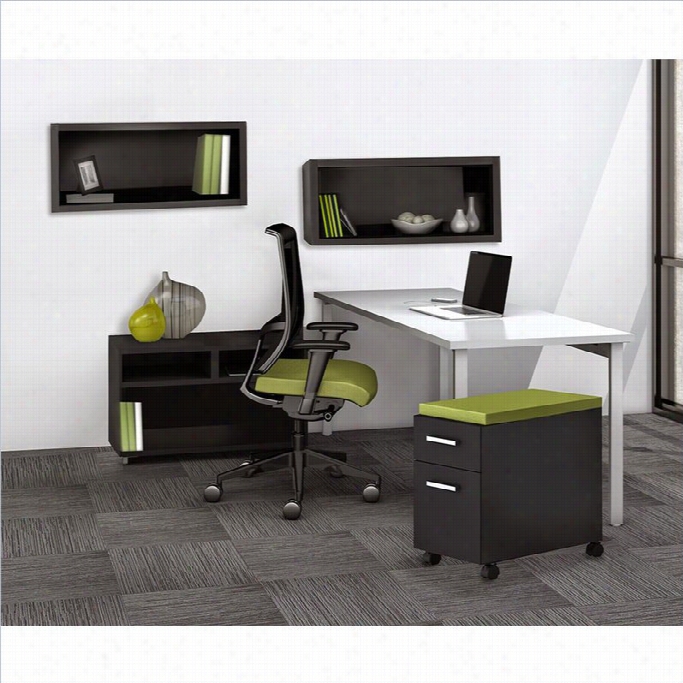 Mayline E5 Quickship Typixal 12 Office Set In White And Devour