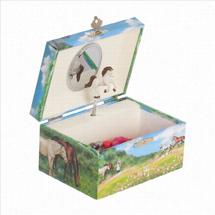 Meele And C.o Apple Lass's Music Al Horse Jewelry Box