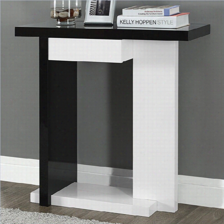 Monarch Console Intonation Table In Smooth And Shining Happy And Black