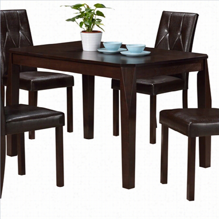 Monarch Rectangular Dining Table In Cappuccino